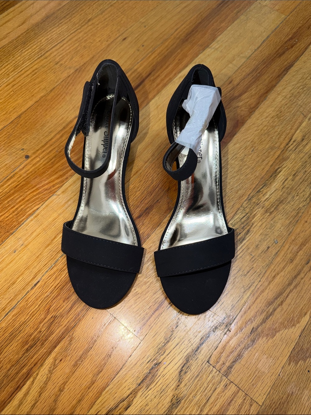 Kids Black Ankle-Strap Dress Sandals
